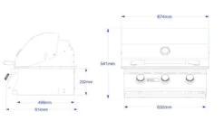 Bull Steer Premium Para Encastrar Gas Natural -Fuego y Brasa Barbacoa Gas Bull Steer Premium Encastrar 5 ml