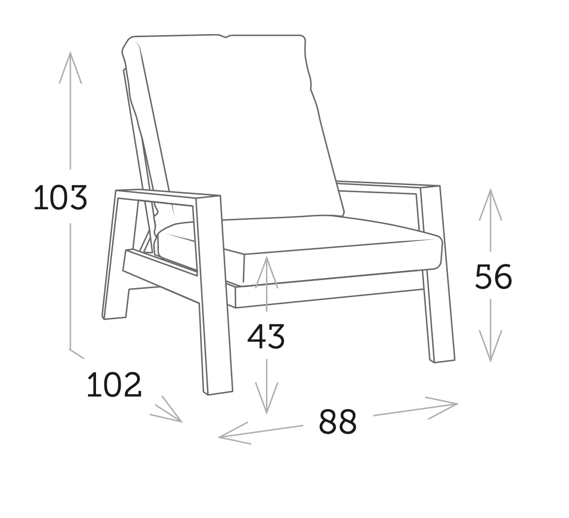 Butaca Reclinable Adele Caqui 5 Butaca Reclinable Adele Caqui - Imagen 3