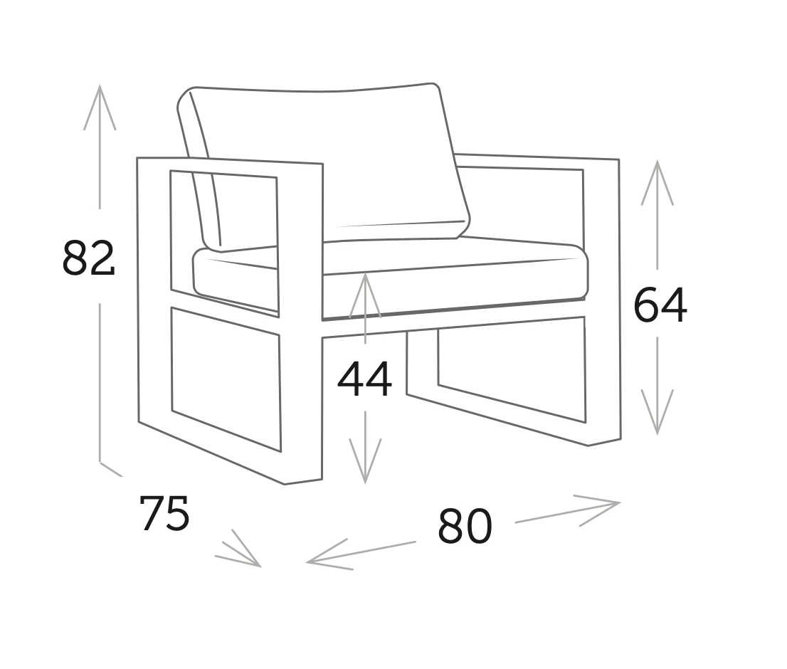 Butaca Con Cojines Belluno Gris 6 Butaca Con Cojines Belluno Gris - Imagen 4