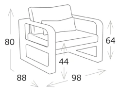 Butaca Con Cojines Fermo Blanca 9 Butaca Con Cojines Fermo Blanca -Fuego y Brasa Butaca con Cojines Fermo Blanca 3