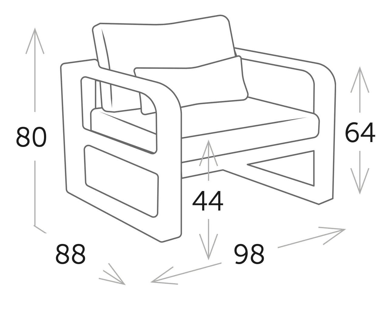 Butaca Con Cojines Fermo Blanca 6 Butaca Con Cojines Fermo Blanca - Imagen 4