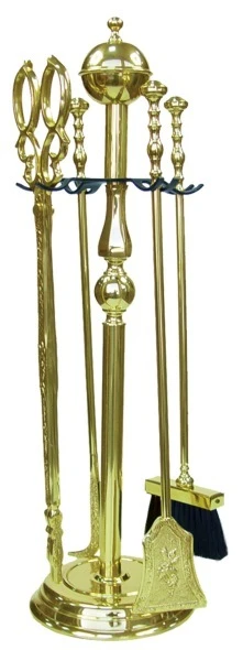 Juego Chimenea Latón, 4 Pzas.