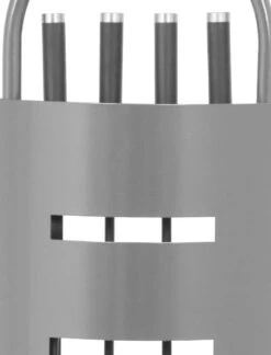 BARBECOOK Juego Chimenea Elaia Antracita, 4 P. -Fuego y Brasa Juego Chimenea Elaia Antracita 4 P 4