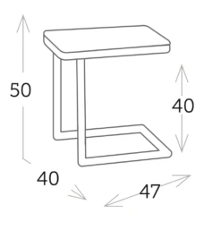 Mesa Auxiliar Verona Blanca -Fuego y Brasa Mesa Auxiliar Verona Blanca 3