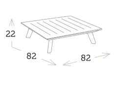 Mesa Cuadrada Positano Charcoal -Fuego y Brasa Mesa Cuadrada Positano Charcoal 2