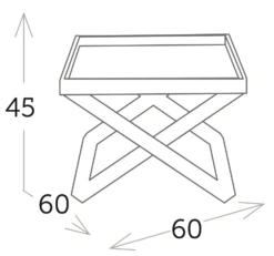 Mesa Plegable Bandeja Extraible Miami Blanca -Fuego y Brasa Mesa Plegable Bandeja Extraible Miami Blanca 2