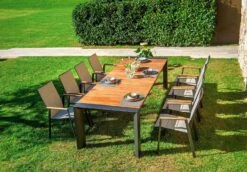 Mesa Rectangular Extensible Teca Ter Charcoal -Fuego y Brasa Mesa Rectangular Extensible Teca Ter Charcoal 3