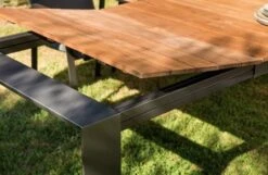 Mesa Rectangular Extensible Teca Ter Charcoal -Fuego y Brasa Mesa Rectangular Extensible Teca Ter Charcoal 4