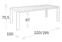Mesa Rectangular Extensible Teca Ter Charcoal -Fuego y Brasa Mesa Rectangular Extensible Teca Ter Charcoal 5