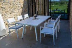 Mesa Rectangular Stipa Blanca -Fuego y Brasa Mesa Rectangular Stipa Blanca 3