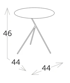 Mesa Redonda 44 Cm. Explorer Champagne -Fuego y Brasa Mesa Redonda 44 cm. Explorer Champagne 2