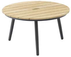 Mesa Redonda Mediana Teca Lazio Charcoal