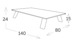 Mesa Centro Cristal Neverland Blanca -Fuego y Brasa Mesa centro Cristal Neverland Blanca 2