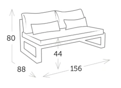 Módulo Extensión 2 Plazas Fermo Blanco -Fuego y Brasa Modulo Extension 2 Plazas Fermo Blanco 1