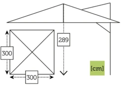 Parasol Amiral Cuadrado Aluminio Gris -Fuego y Brasa Parasol Amiral Cuadrado Aluminio Gris 1