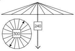 Parasol Pagoda Redondo Aluminio Gris -Fuego y Brasa Parasol Pagoda Redondo Aluminio Gris 1