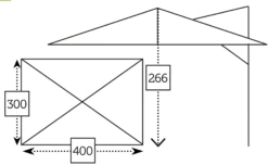 Parasol Tristan Rectangular Aluminio Blanco -Fuego y Brasa Parasol Tristan Rectangular Aluminio Blanco 2