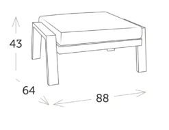 Reposapiés Con Cojín Adele Charcoal -Fuego y Brasa Reposapies con Cojin Adele Charcoal 3