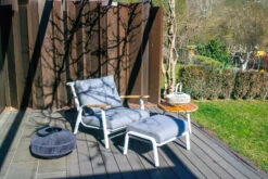 Reposapiés Con Cojín Dandy Gris -Fuego y Brasa Reposapies con Cojin Dandy Gris 1