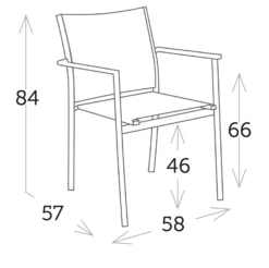 Sillón Apilable Panama Charcoal 7 Sillón Apilable Panama Charcoal -Fuego y Brasa Sillon Apilable Panama Charcoal 2