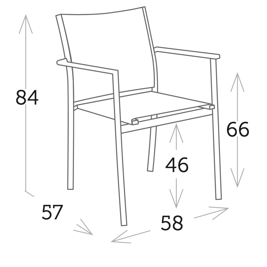 Sillón Apilable Panama Charcoal 5 Sillón Apilable Panama Charcoal - Imagen 3