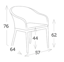 Sillón Con Cojín Brisa Charcoal -Fuego y Brasa Sillon con Cojin Brisa Charcoal 3