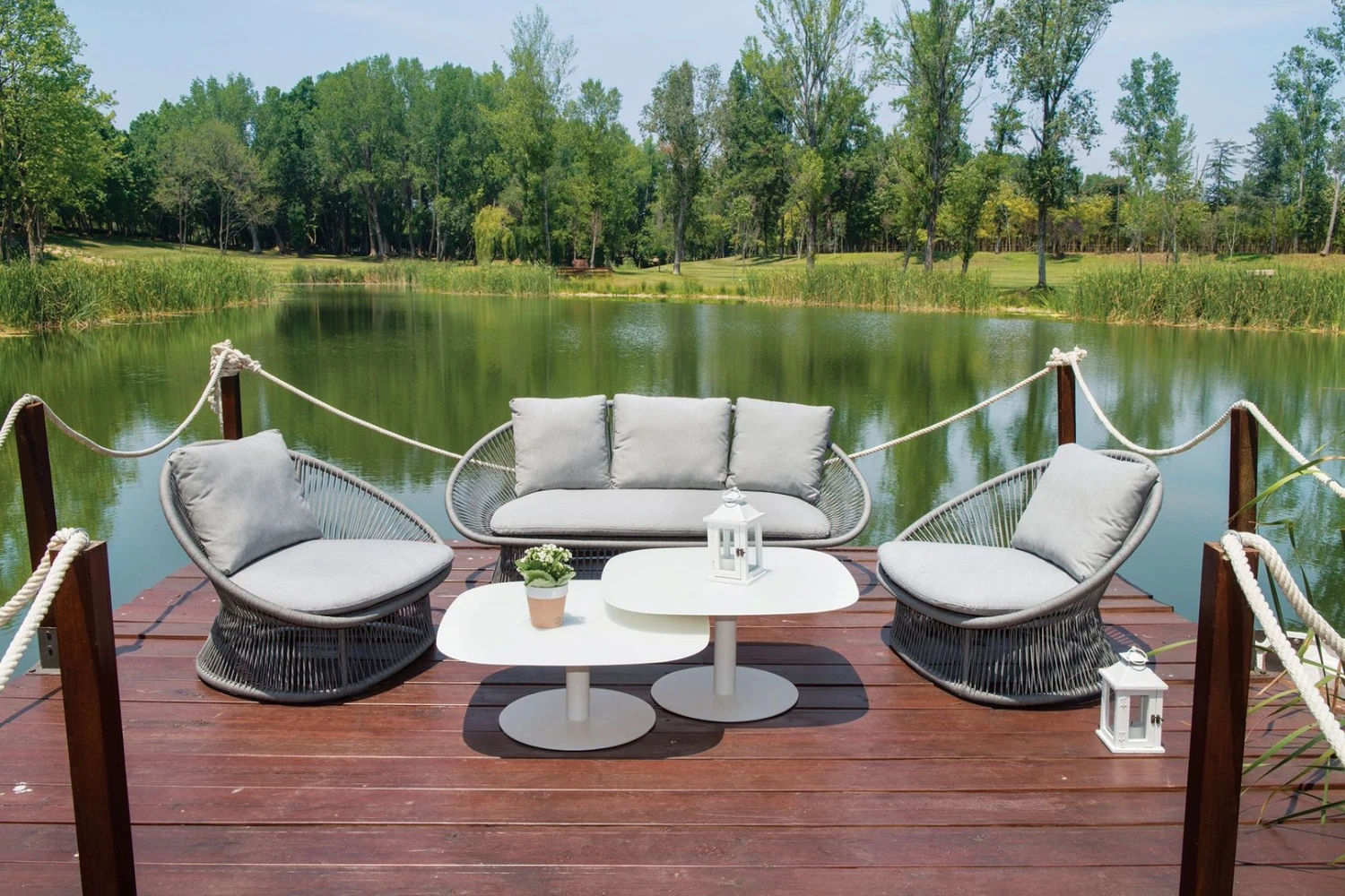 Sofá 2 Plazas Con Cojines Spade Gris 4 Sofá 2 Plazas Con Cojines Spade Gris - Imagen 2