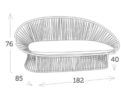 Sofá 2 Plazas Con Cojines Spade Gris 7 Sofá 2 Plazas Con Cojines Spade Gris -Fuego y Brasa Sofa 2 Plazas con Cojines Spade Gris 2