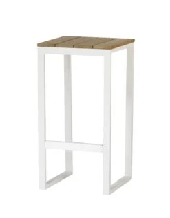 Taburete Bar Teca Fermo Blanco