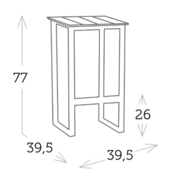 Taburete Bar Teca Fermo Blanco -Fuego y Brasa Taburete Bar Teca Fermo Blanco 3