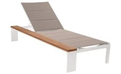 Tumbona Alp Lateral Teca Derecho Blanca