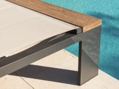 Tumbona Alp Lateral Teca Izquierdo Charcoal -Fuego y Brasa Tumbona Alp Lateral Teca Izquierdo Charcoal 2